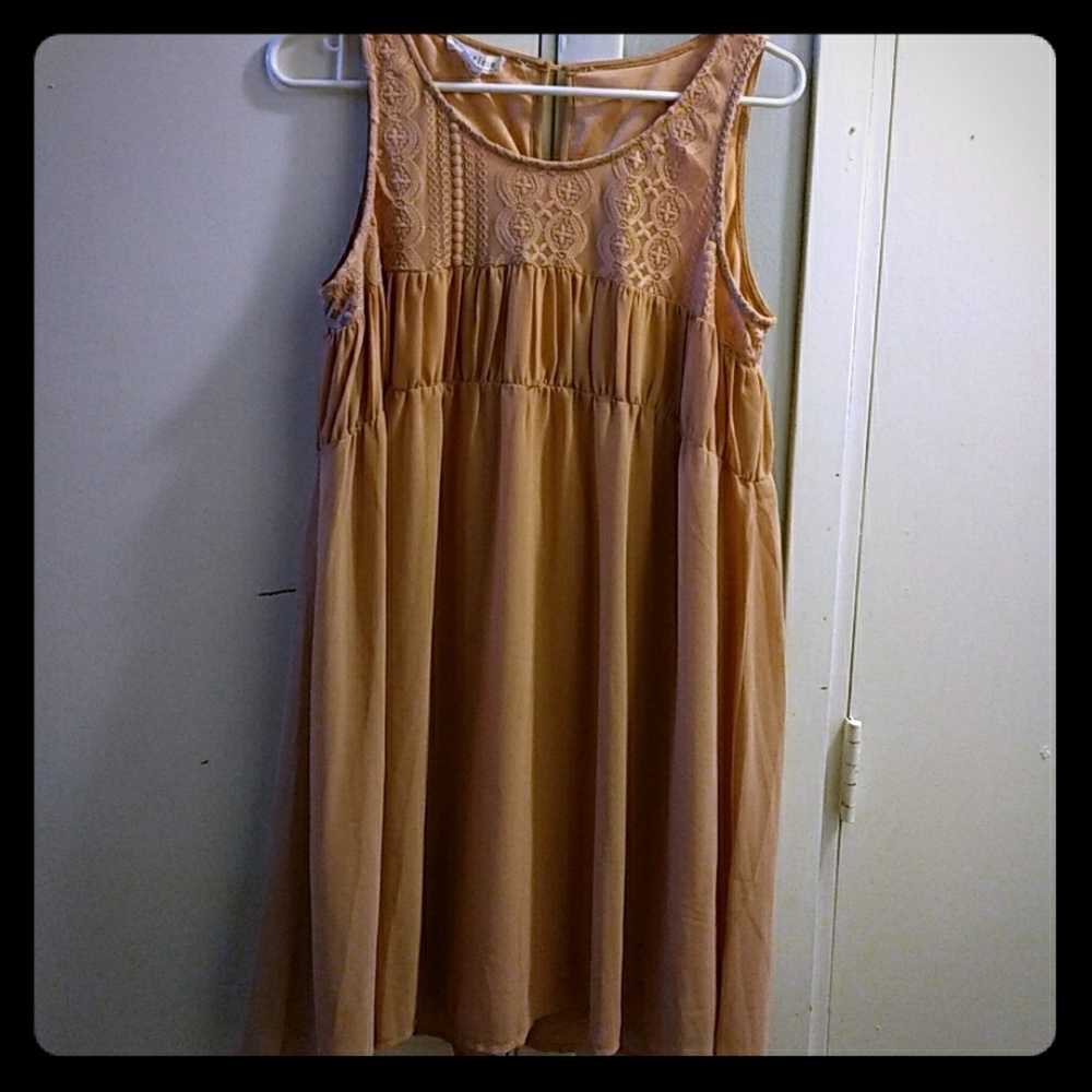 Light beige vintage style lace/sheer dress